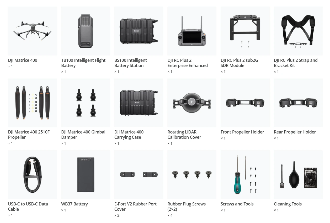 DJI Matrice 400 – a csomag teljes tartalma