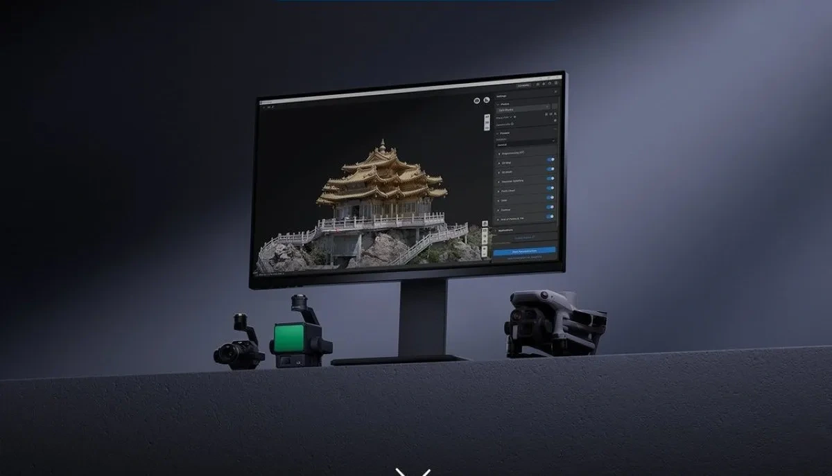 DJI Terra szoftver ortofotóhoz, DSM/DTM-hez és 3D rekonstrukcióhoz